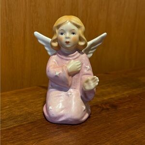 Vintage Hummel Goebel German Pink Angel Child Porcelain Figurine 3.5”